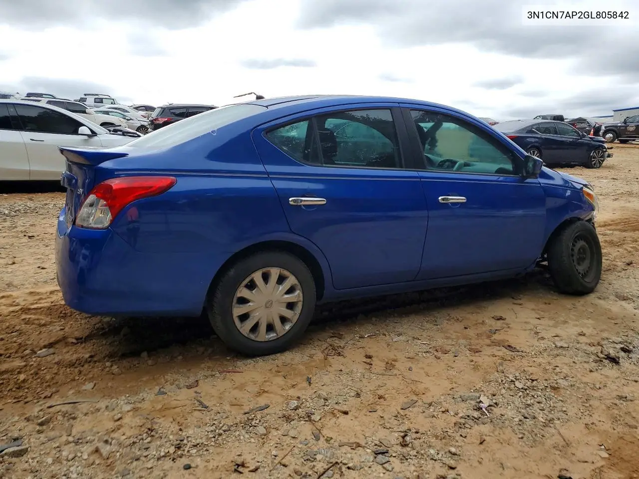 2016 NISSAN VERSA VIN 3N1CN7AP2GL805842 — фото 3