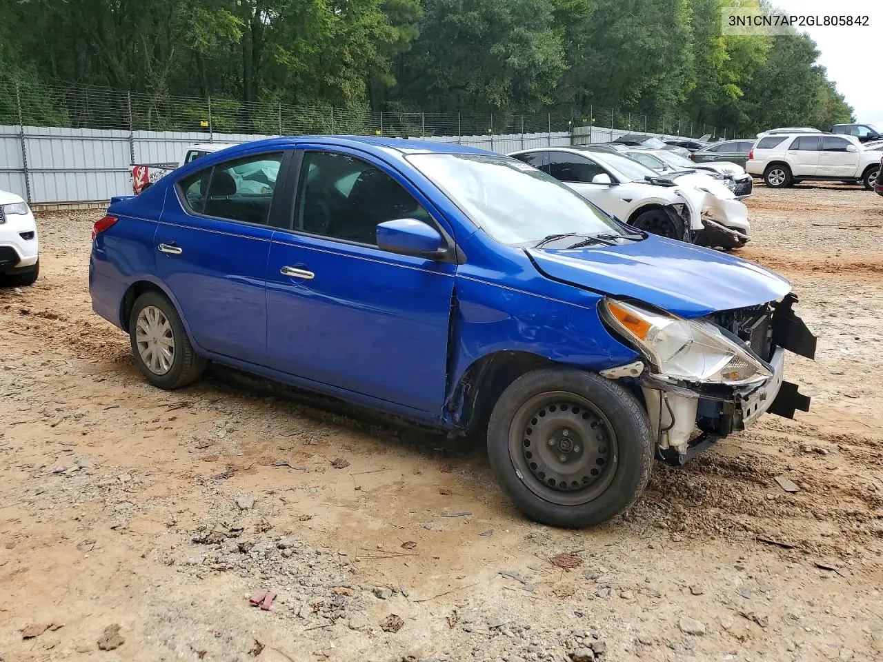 2016 NISSAN VERSA VIN 3N1CN7AP2GL805842 — фото 4