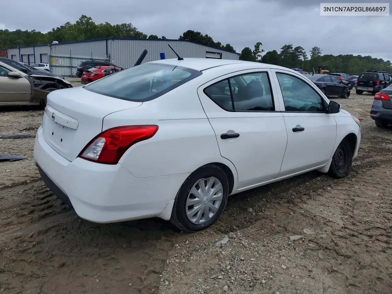 2016 NISSAN VERSA VIN 3N1CN7AP2GL866897 — фото 3