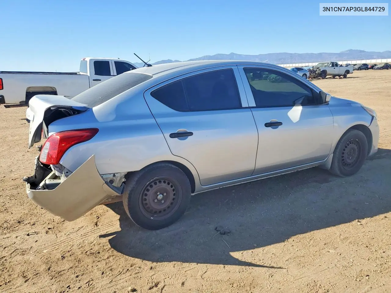2016 NISSAN VERSA VIN 3N1CN7AP3GL844729 — фото 3