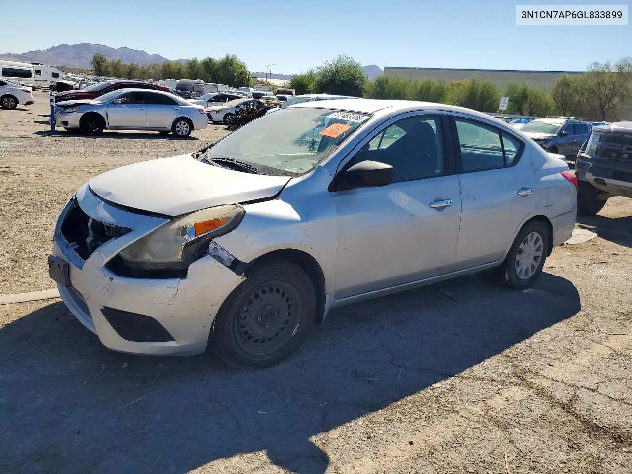 NISSAN VERSA 2016, VIN 3N1CN7AP6GL833899
