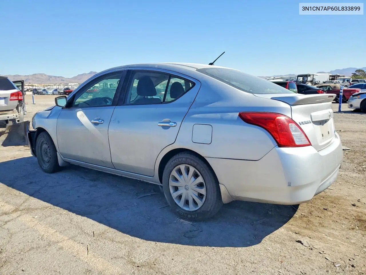 2016 NISSAN VERSA VIN 3N1CN7AP6GL833899 — фото 2