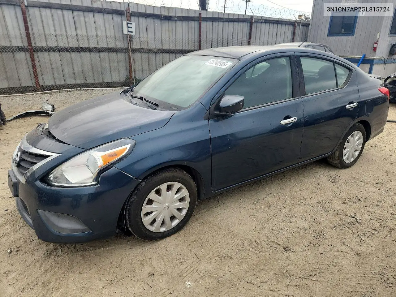 NISSAN VERSA 2016, VIN 3N1CN7AP2GL815724