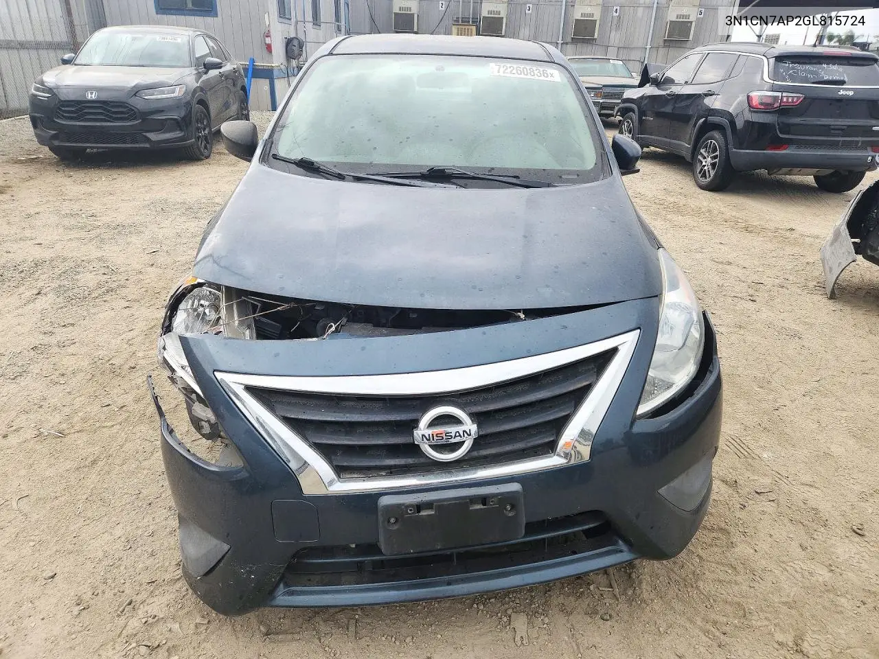 2016 NISSAN VERSA VIN 3N1CN7AP2GL815724 — фото 5