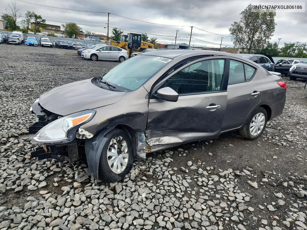 NISSAN VERSA 2016, VIN 3N1CN7APXGL806186