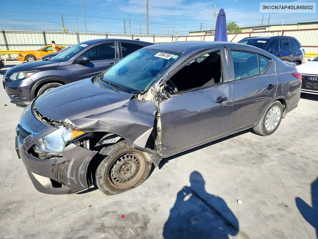 NISSAN VERSA 2016, VIN 3N1CN7AP4GL845002