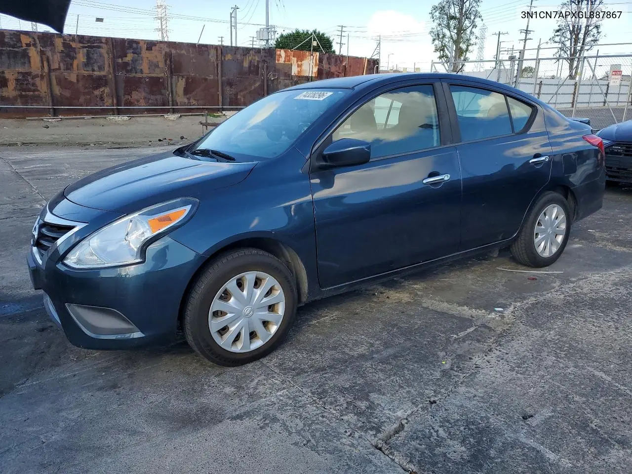 NISSAN VERSA 2016, VIN 3N1CN7APXGL887867