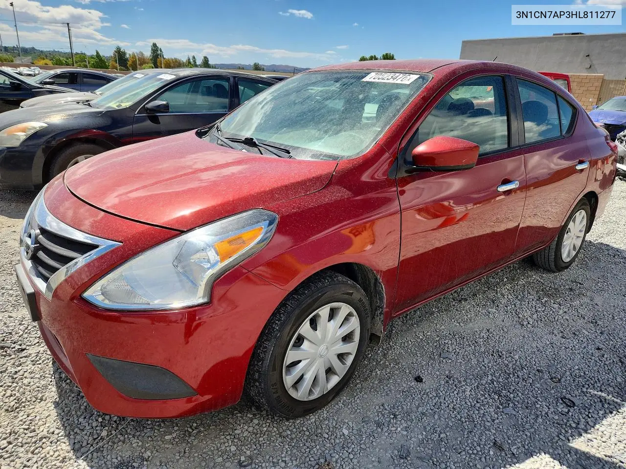 NISSAN VERSA 2017, VIN 3N1CN7AP3HL811277