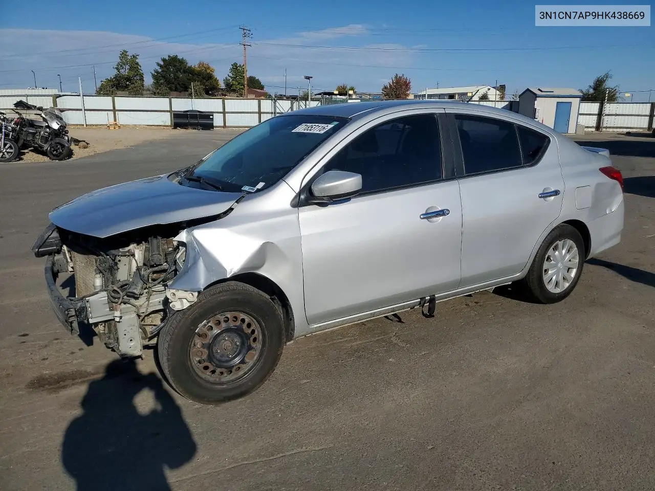 NISSAN VERSA 2017, VIN 3N1CN7AP9HK438669