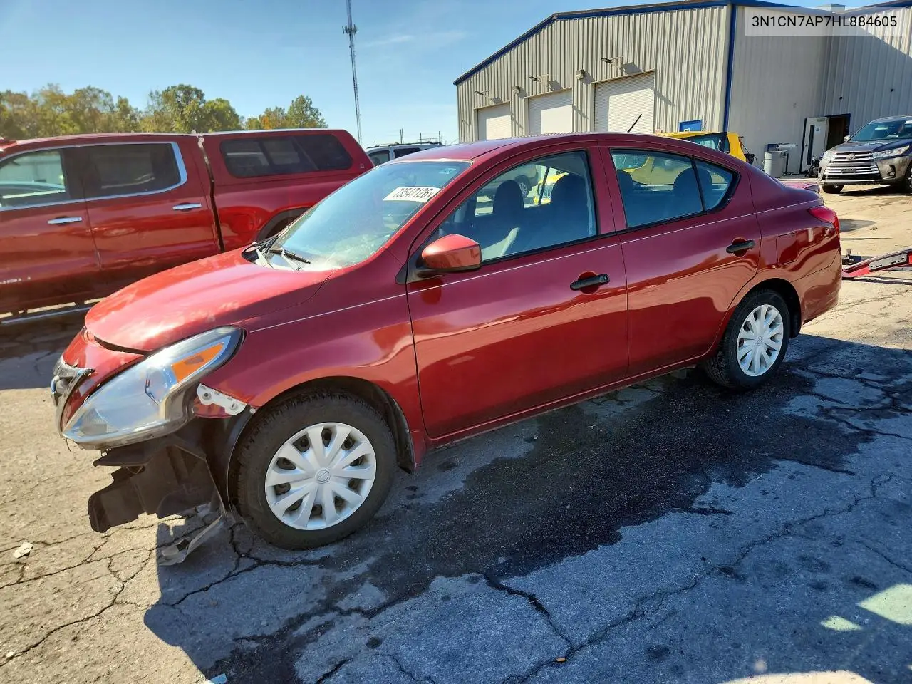 NISSAN VERSA 2017, VIN 3N1CN7AP7HL884605