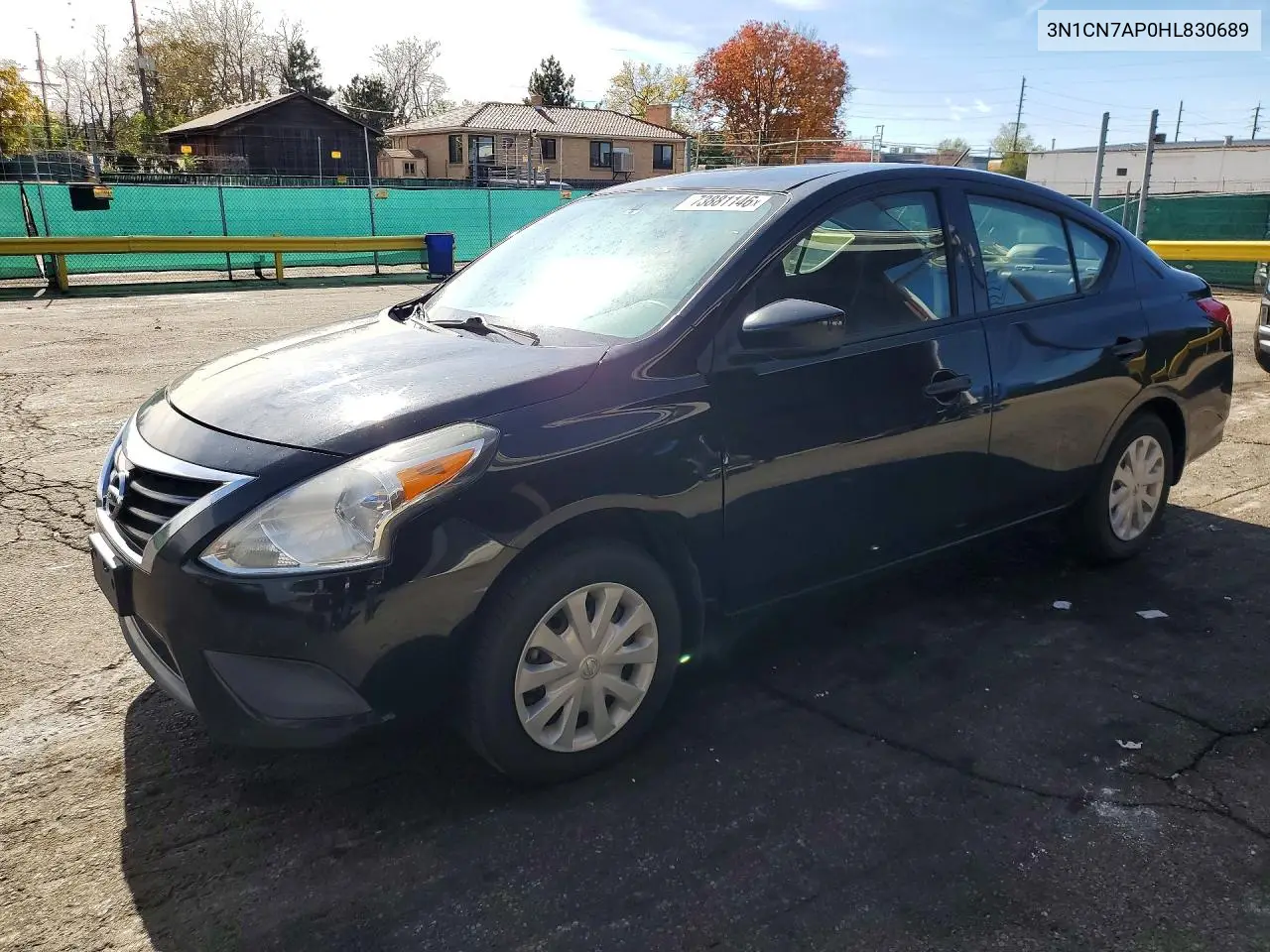 NISSAN VERSA 2017, VIN 3N1CN7AP0HL830689