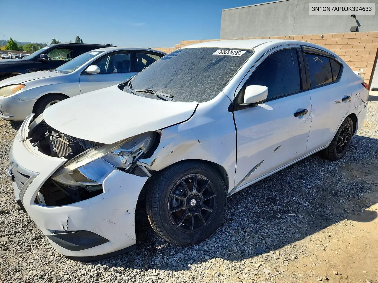 NISSAN VERSA 2018, VIN 3N1CN7AP0JK394633