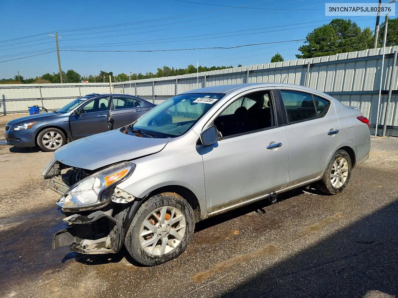 NISSAN VERSA 2018, VIN 3N1CN7AP5JL802876