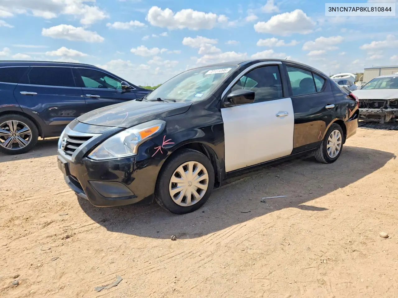 NISSAN VERSA 2019, VIN 3N1CN7AP8KL810844