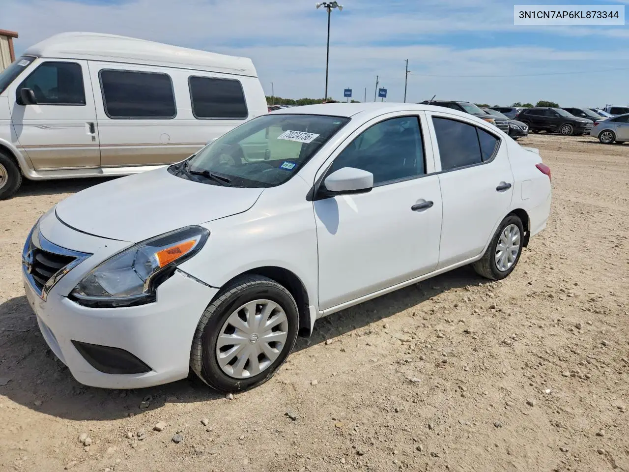 NISSAN VERSA 2019, VIN 3N1CN7AP6KL873344