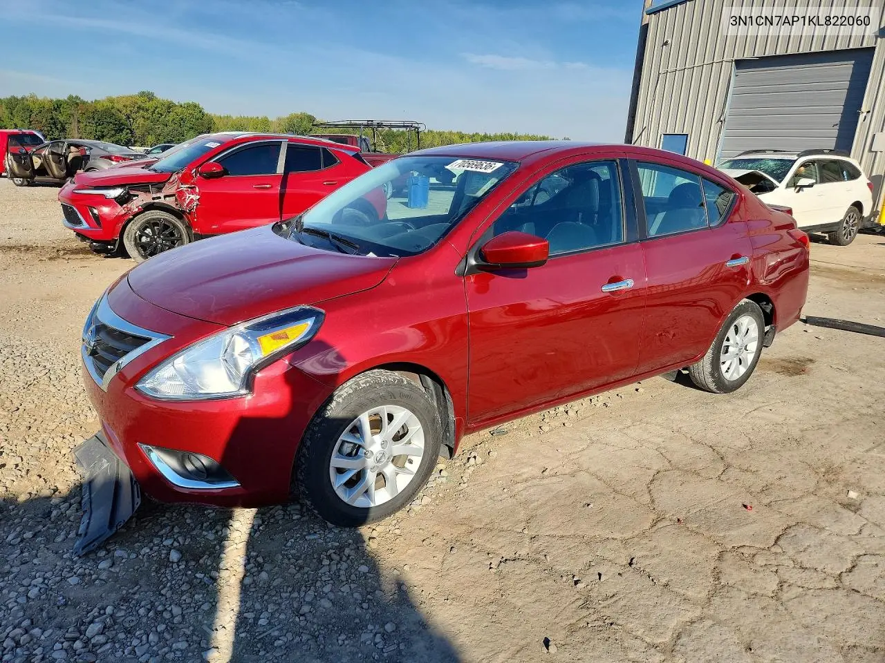 NISSAN VERSA 2019, VIN 3N1CN7AP1KL822060