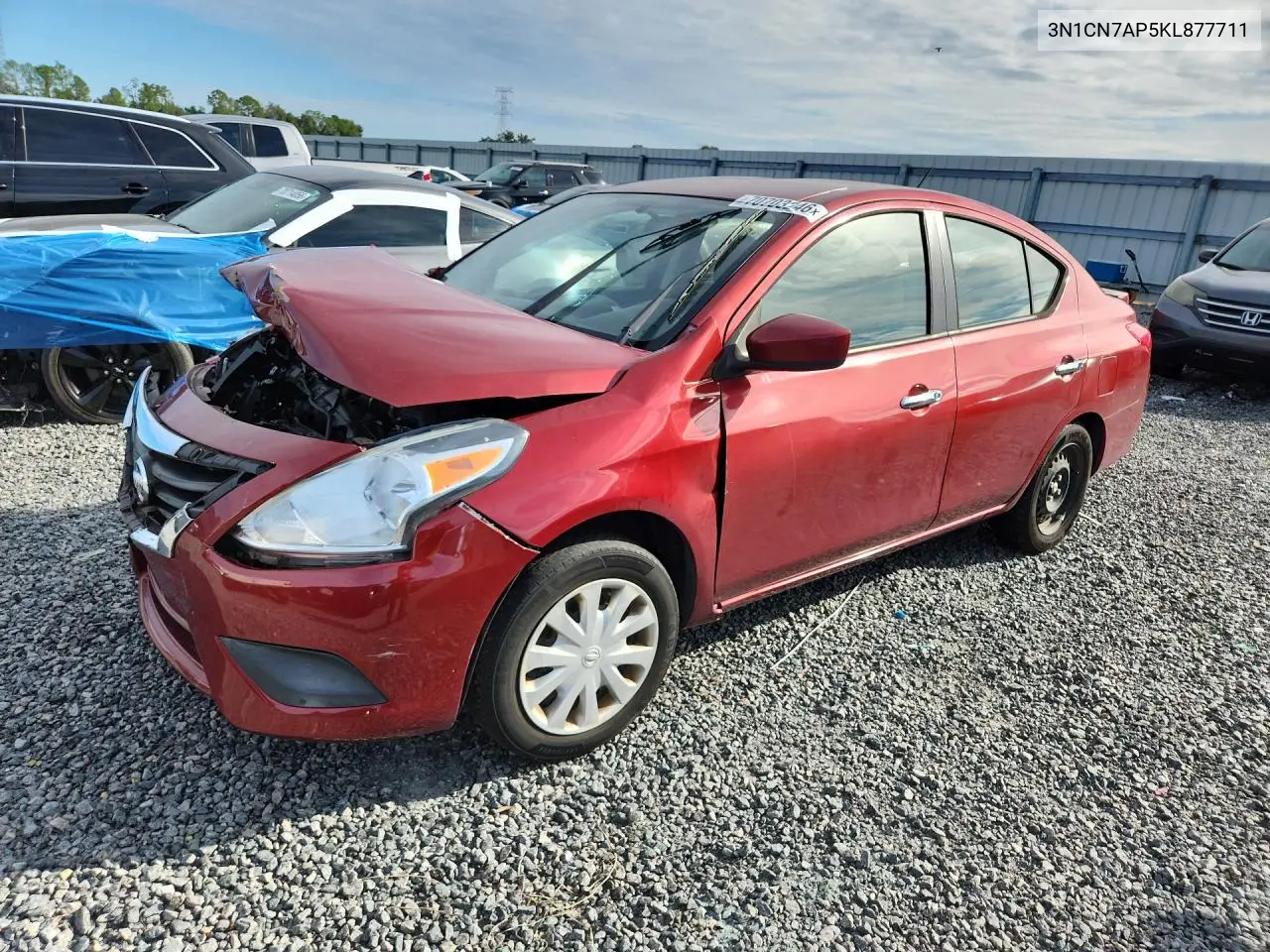 NISSAN VERSA 2019, VIN 3N1CN7AP5KL877711