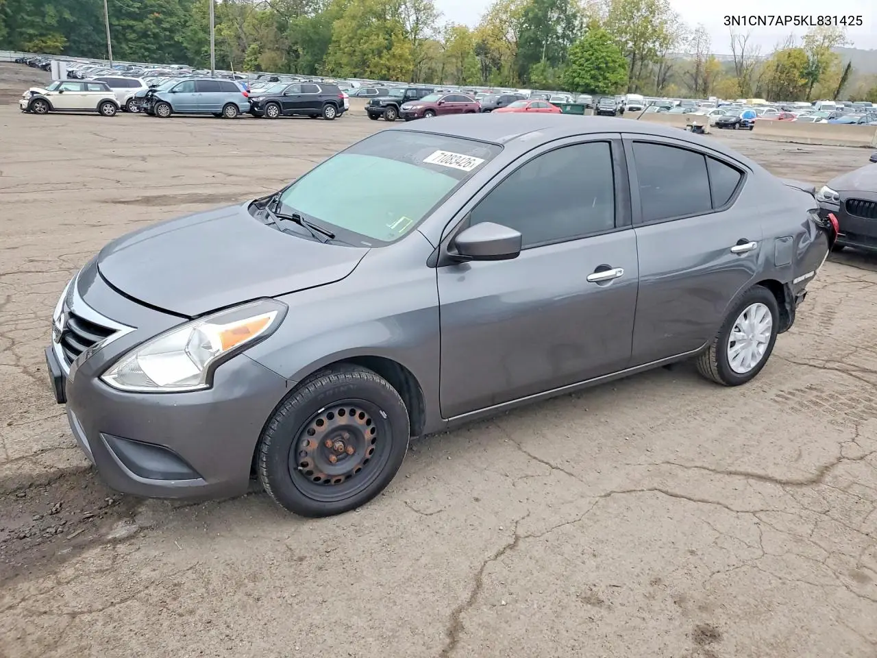 NISSAN VERSA 2019, VIN 3N1CN7AP5KL831425