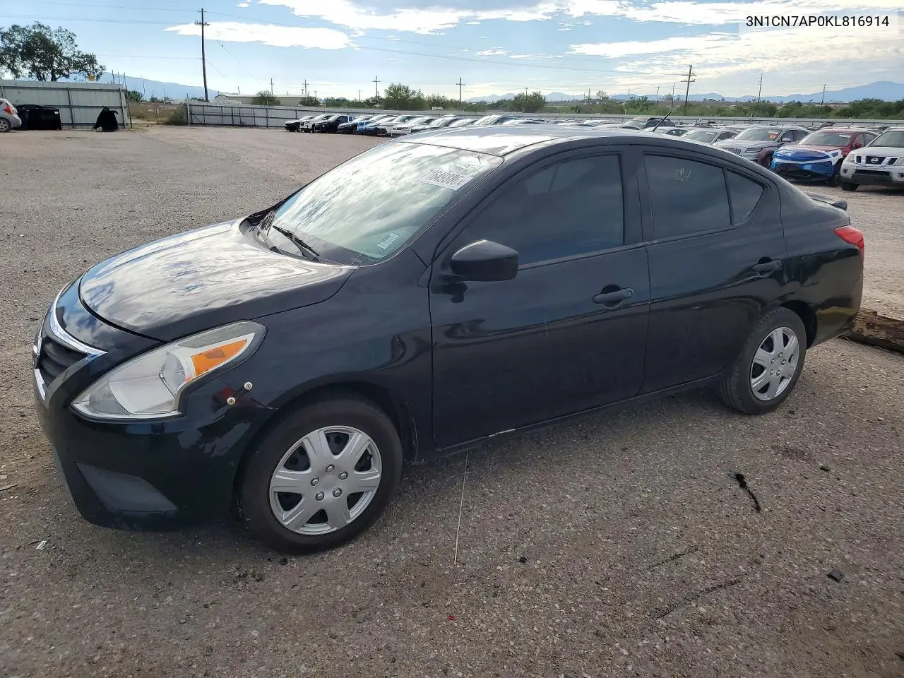 NISSAN VERSA 2019, VIN 3N1CN7AP0KL816914