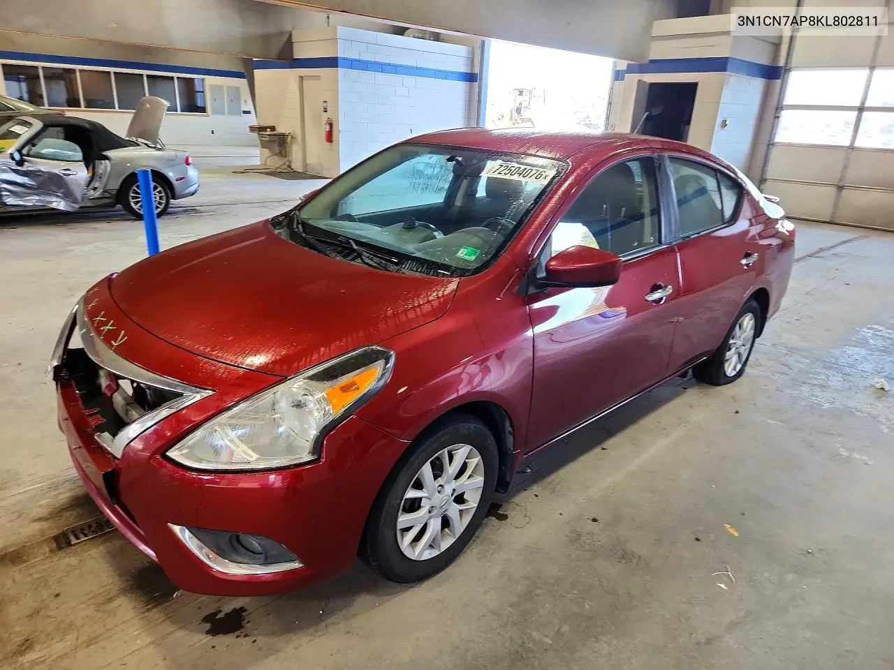 NISSAN VERSA 2019, VIN 3N1CN7AP8KL802811