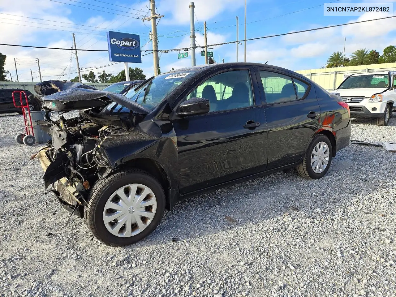 NISSAN VERSA 2019, VIN 3N1CN7AP2KL872482