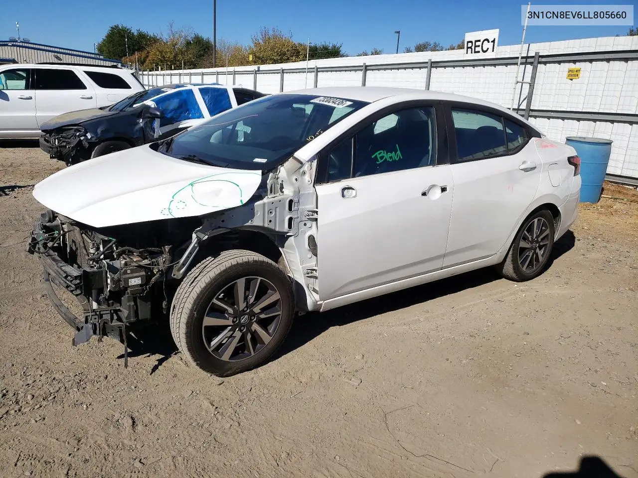 NISSAN VERSA 2020, VIN 3N1CN8EV6LL805660