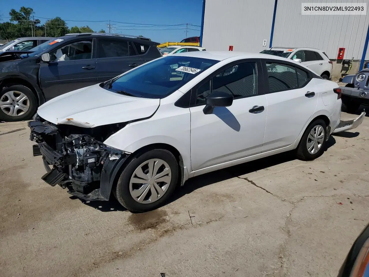 NISSAN VERSA 2021, VIN 3N1CN8DV2ML922493