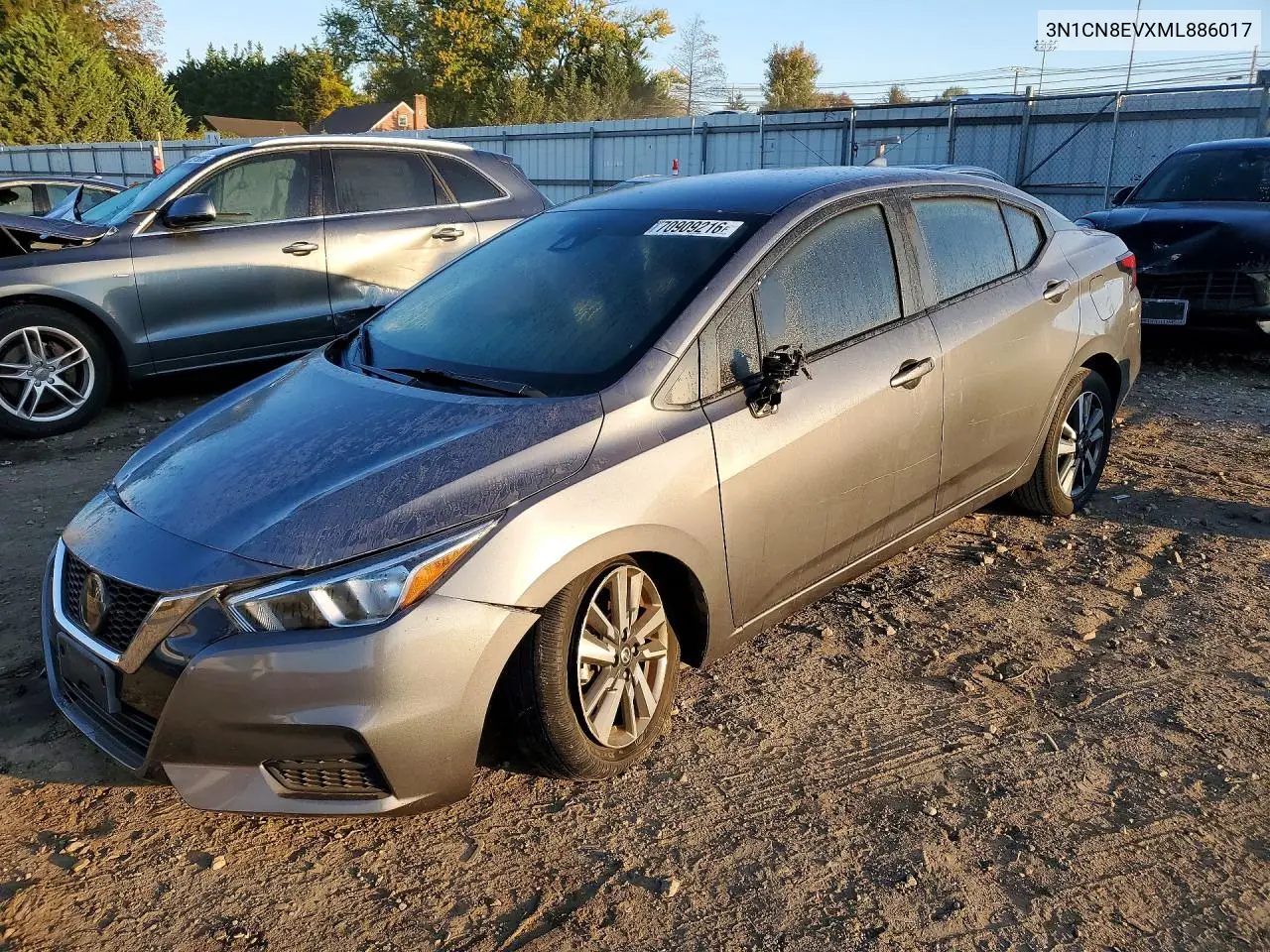 NISSAN VERSA 2021, VIN 3N1CN8EVXML886017