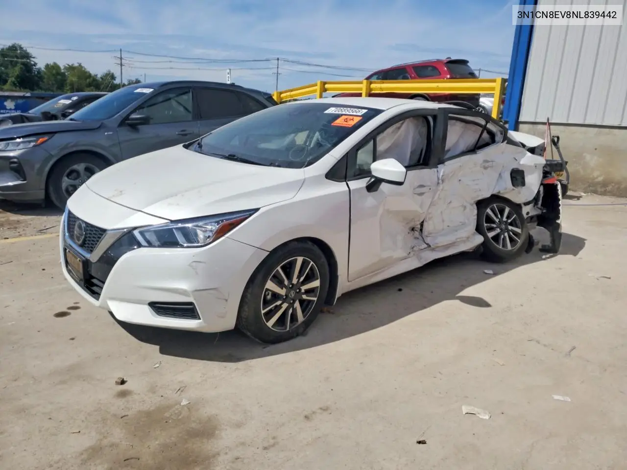 NISSAN VERSA 2022, VIN 3N1CN8EV8NL839442