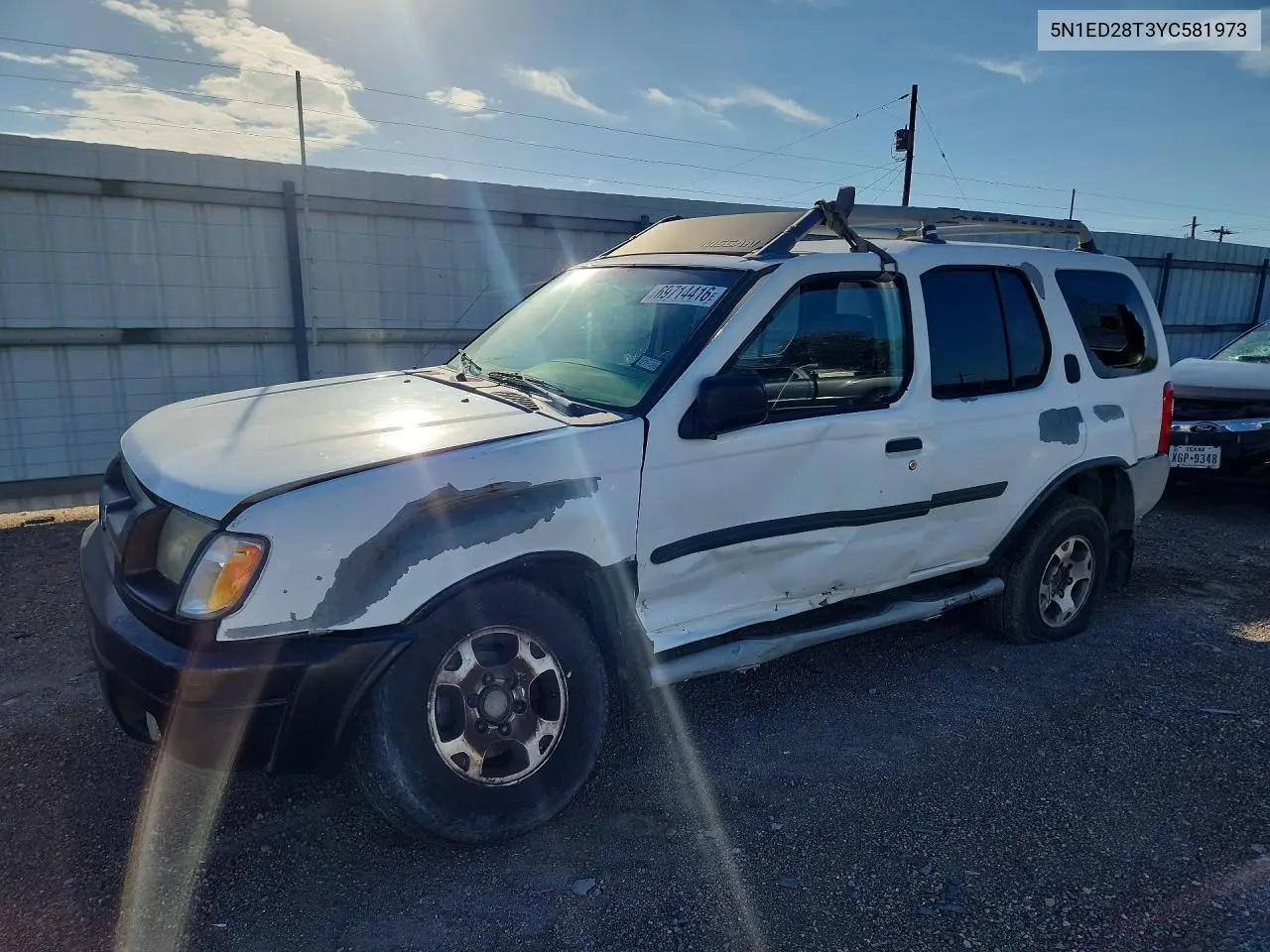 NISSAN XTERRA 2000, VIN 5N1ED28T3YC581973