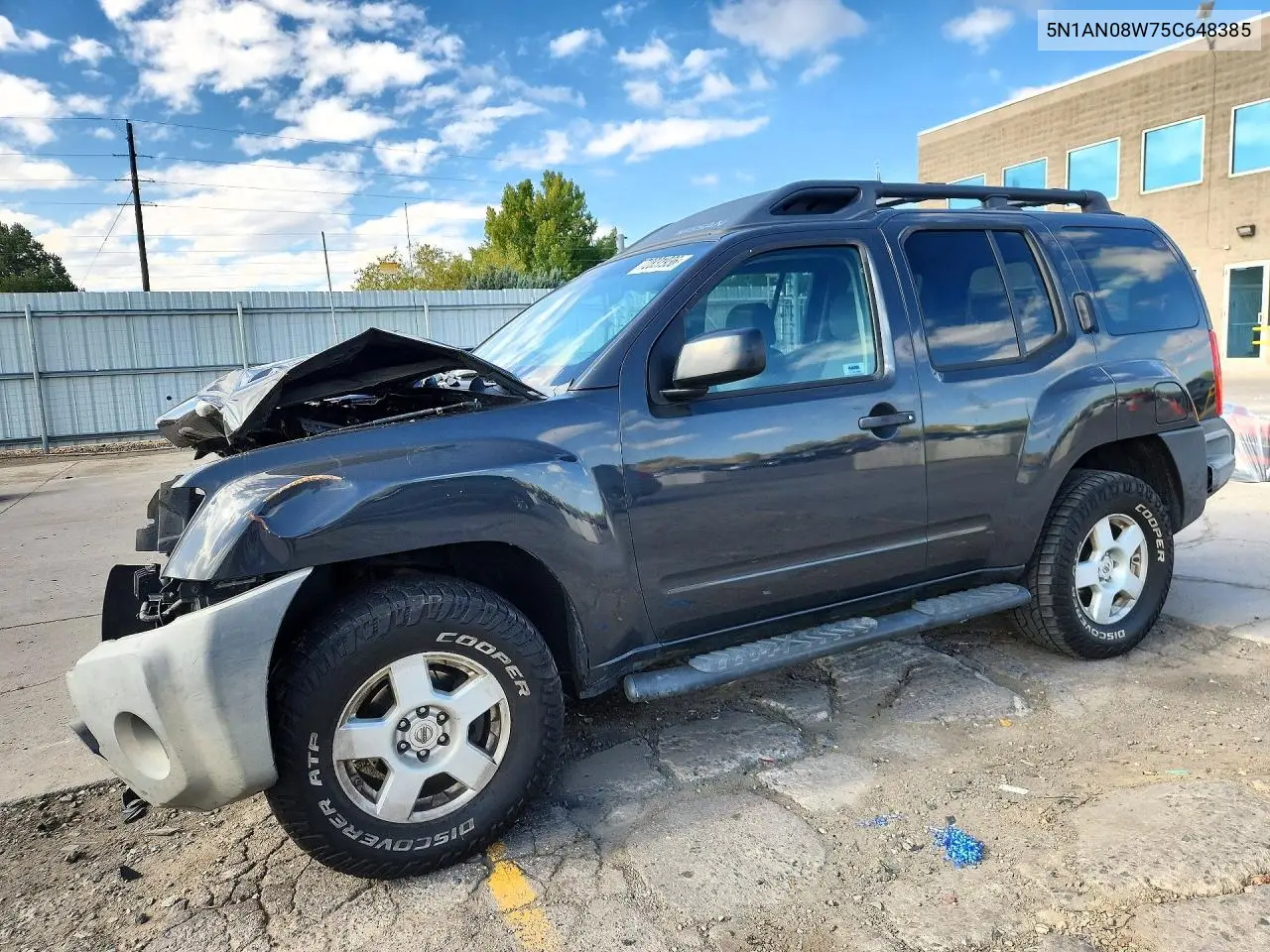 NISSAN XTERRA 2005, VIN 5N1AN08W75C648385