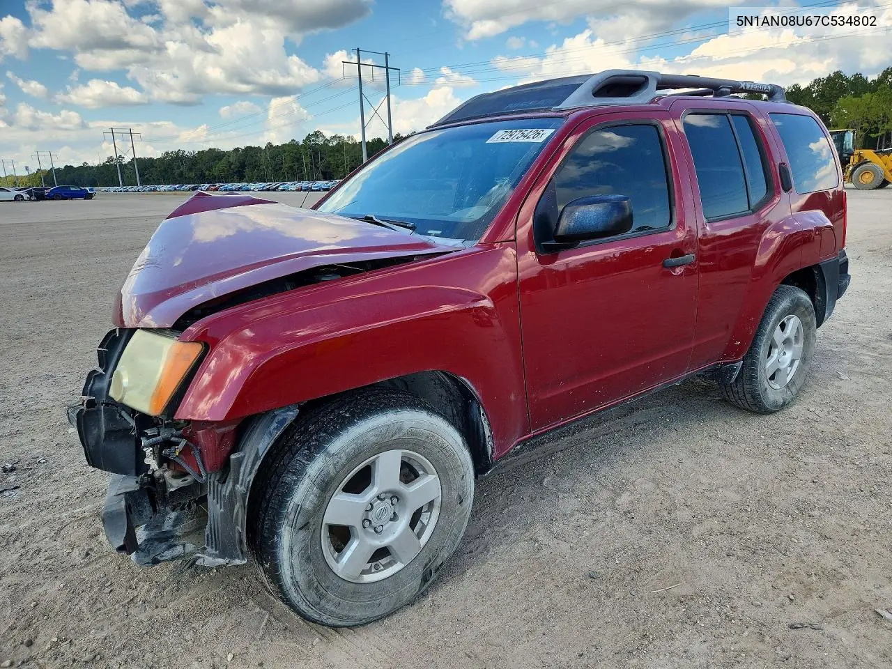 NISSAN XTERRA 2007, VIN 5N1AN08U67C534802