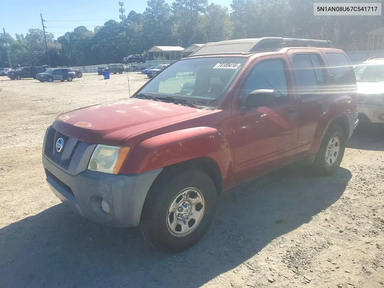 NISSAN XTERRA 2007, VIN 5N1AN08U67C541717
