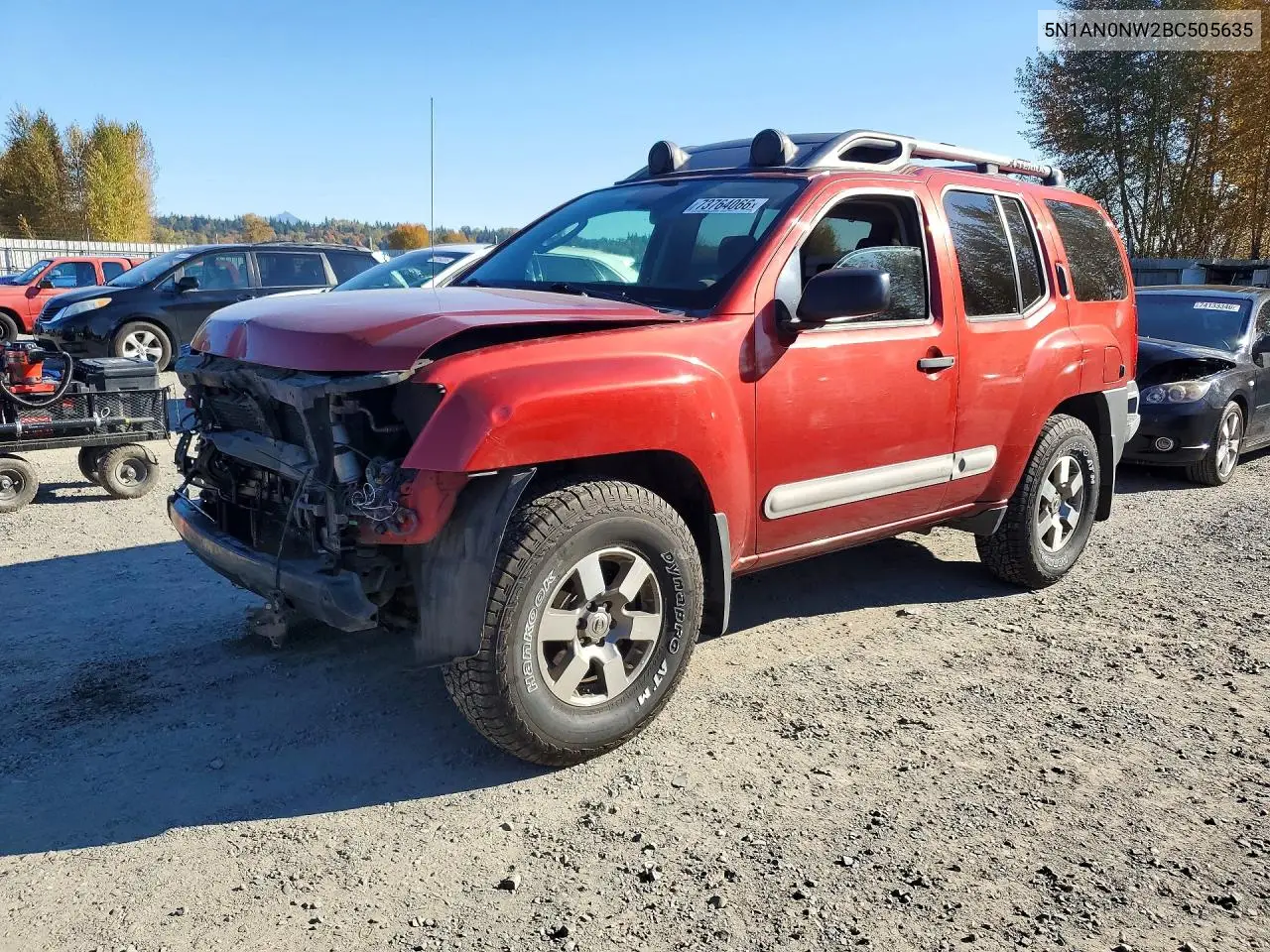 NISSAN XTERRA 2011, VIN 5N1AN0NW2BC505635