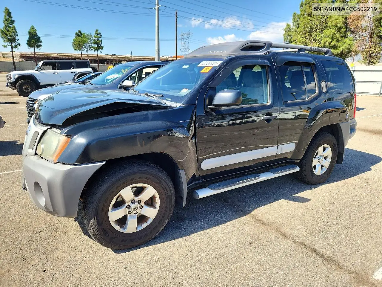 NISSAN XTERRA 2012, VIN 5N1AN0NW4CC502219