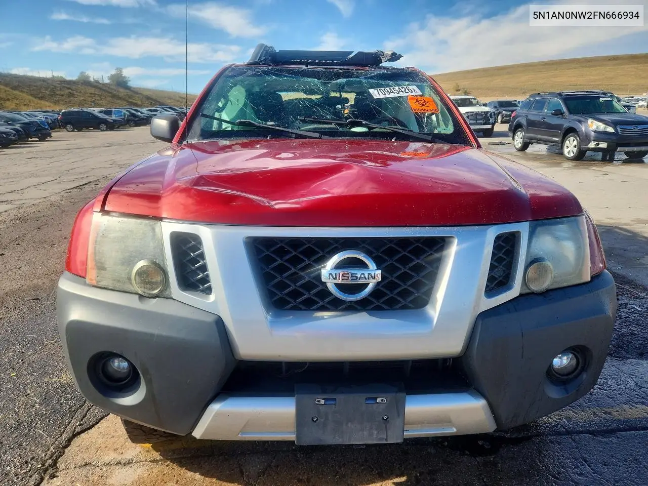 2015 NISSAN XTERRA VIN 5N1AN0NW2FN666934 — фото 5