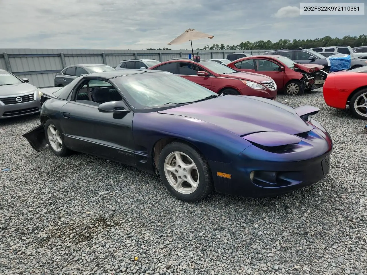 2000 PONTIAC FIREBIRD VIN 2G2FS22K9Y2110381 — фото 4