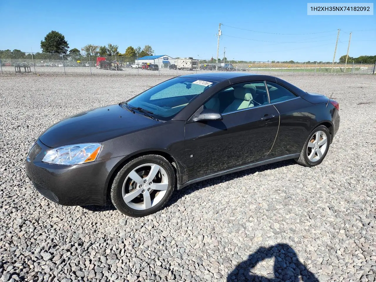 PONTIAC G6 2007, VIN 1H2XH35NX74182092
