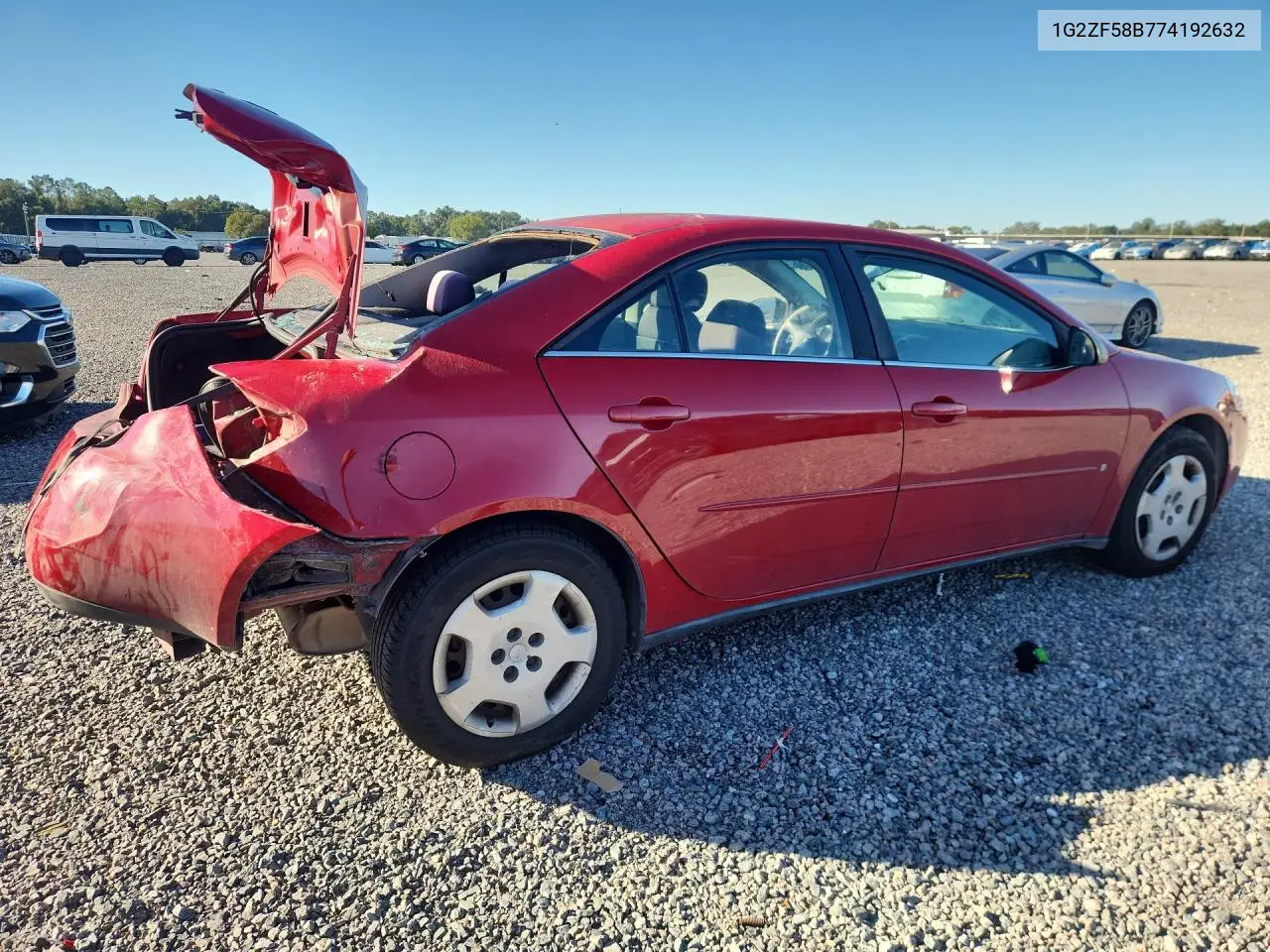 2007 PONTIAC G6 VIN 1G2ZF58B774192632 — фото 3