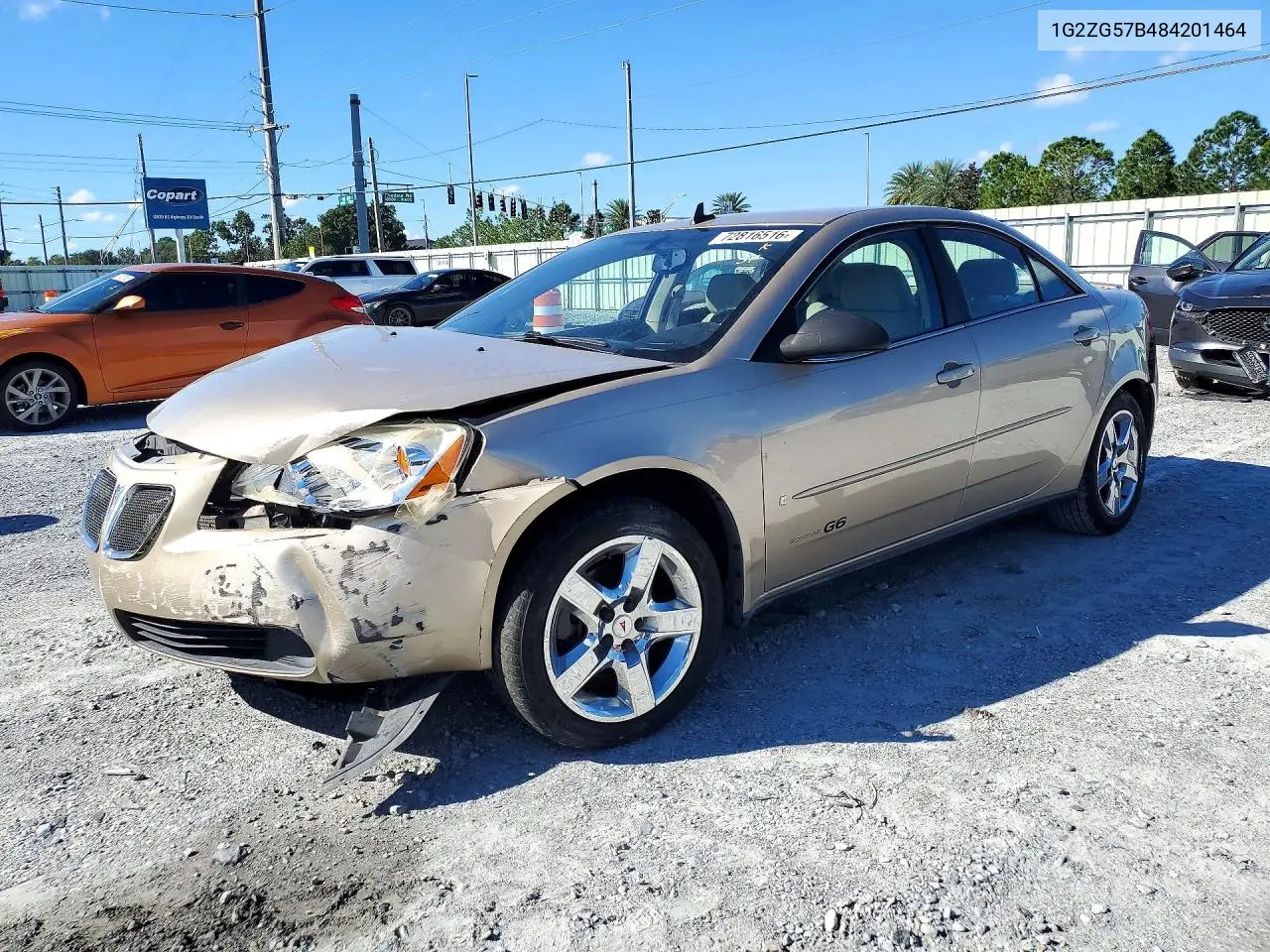 PONTIAC G6 2008, VIN 1G2ZG57B484201464