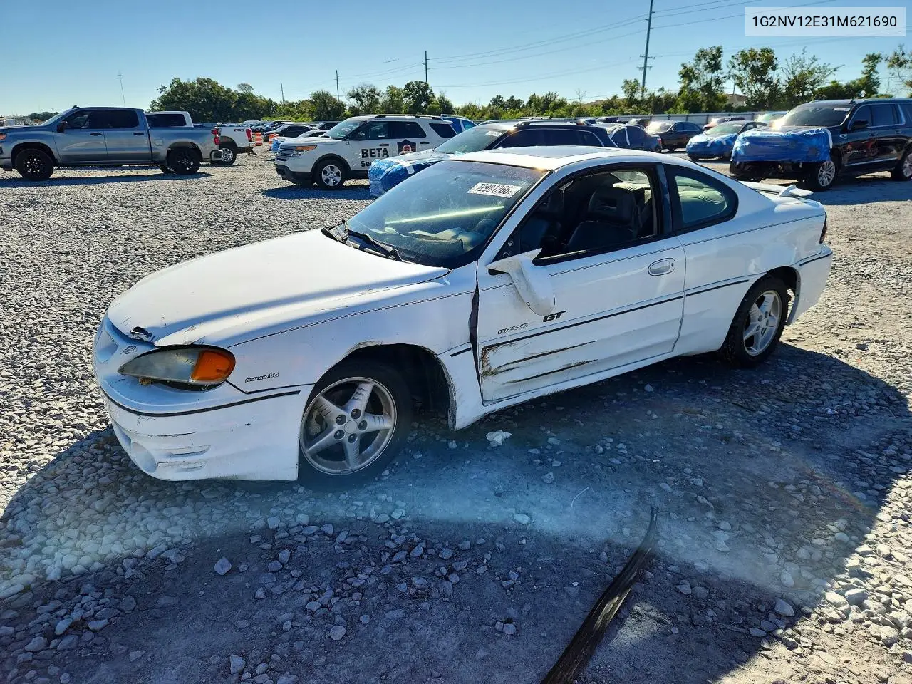 PONTIAC GRAND AM 2001, VIN 1G2NV12E31M621690