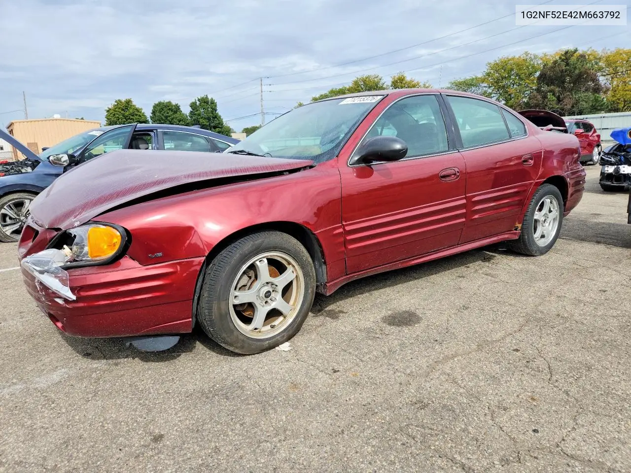 PONTIAC GRAND AM 2002, VIN 1G2NF52E42M663792
