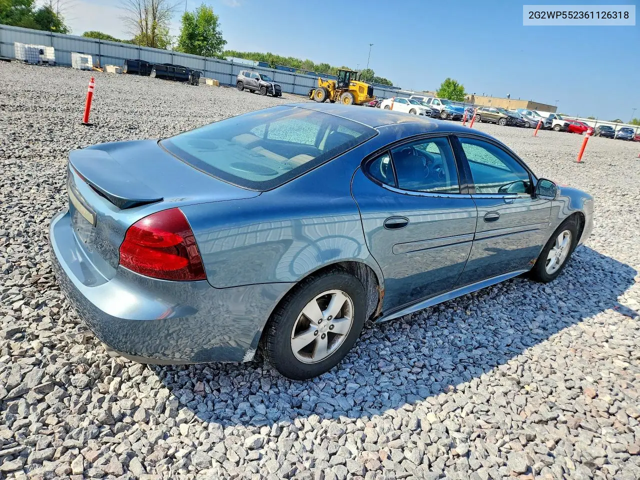 2006 PONTIAC GRAND PRIX VIN 2G2WP552361126318 — фото 3