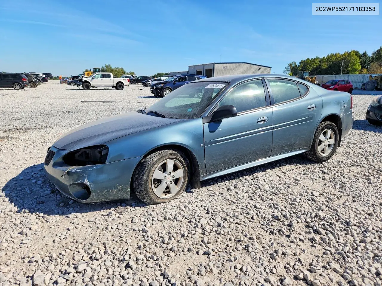 PONTIAC GRAND PRIX 2007, VIN 2G2WP552171183358