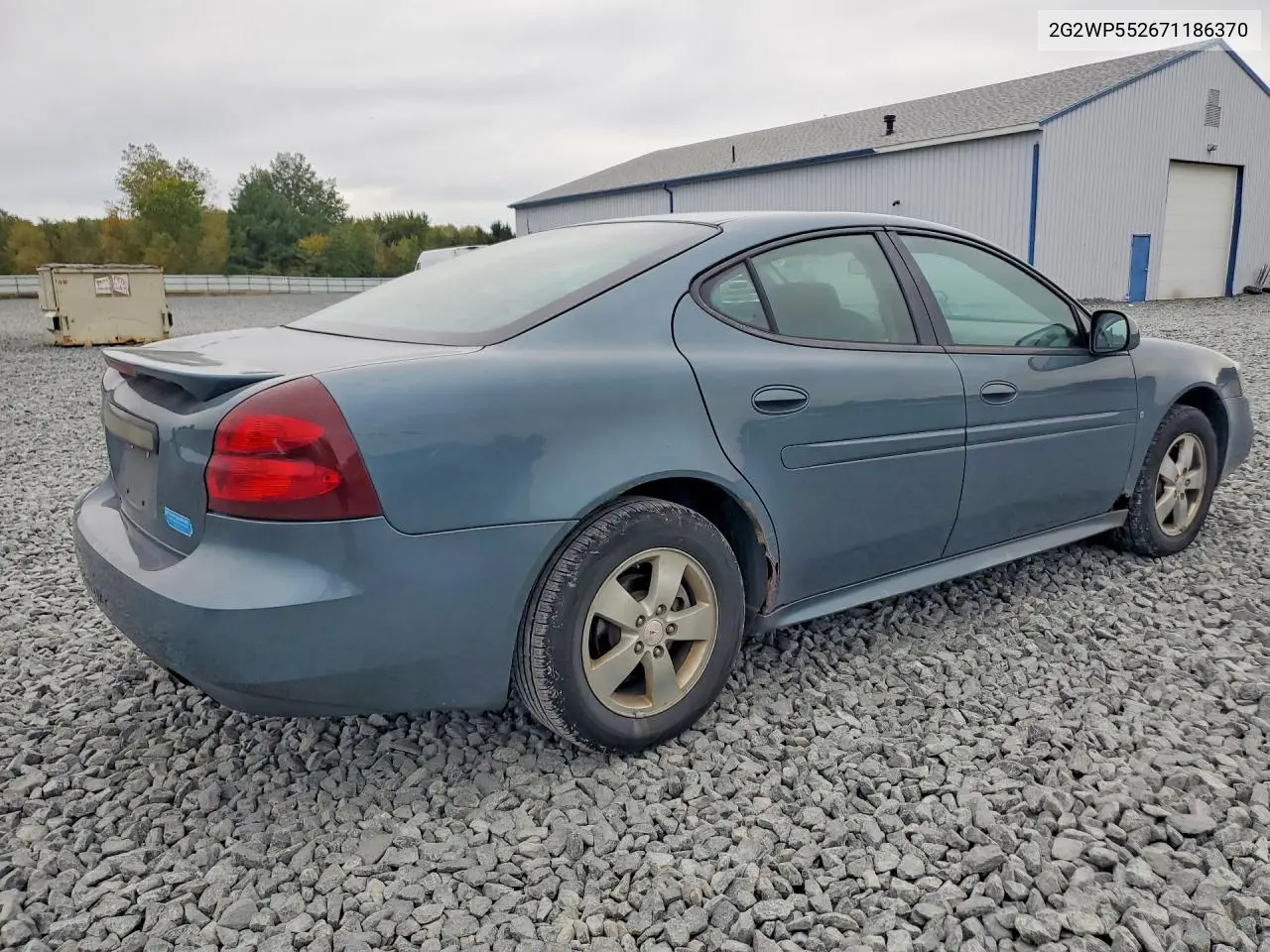 2007 PONTIAC GRAND PRIX VIN 2G2WP552671186370 — фото 3