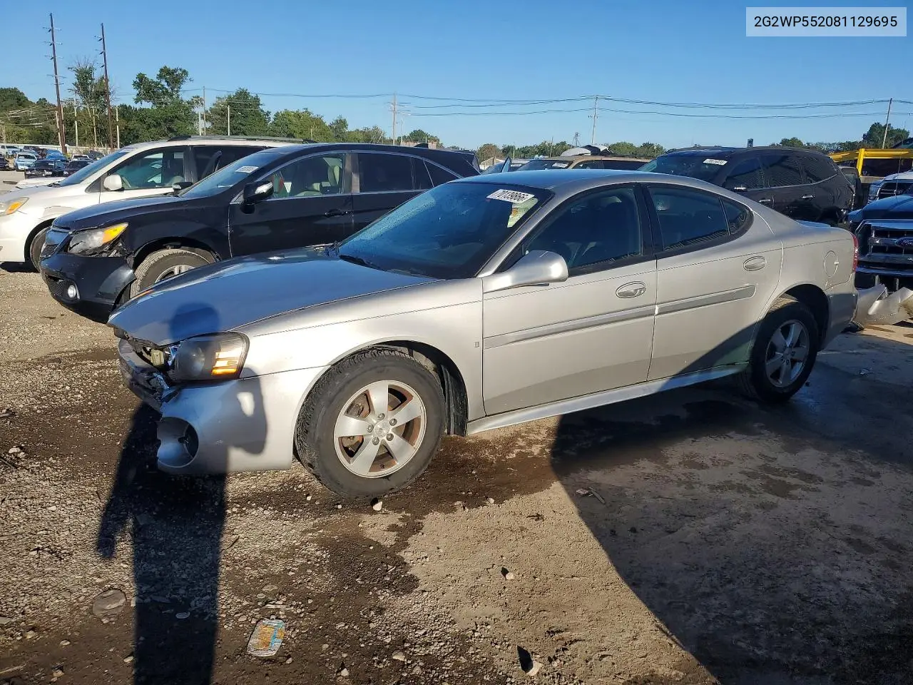 PONTIAC GRAND PRIX 2008, VIN 2G2WP552081129695
