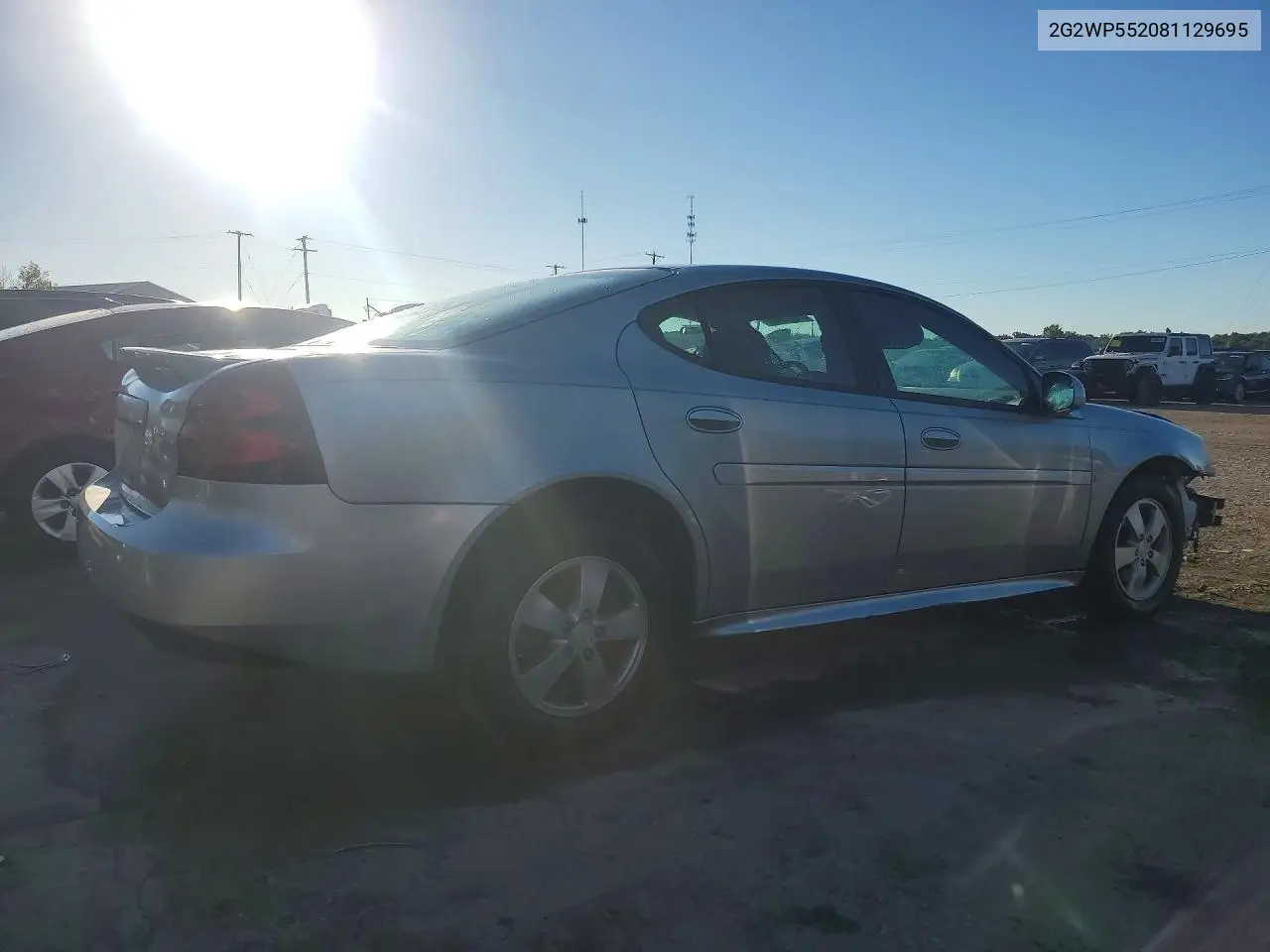 2008 PONTIAC GRAND PRIX VIN 2G2WP552081129695 — фото 3