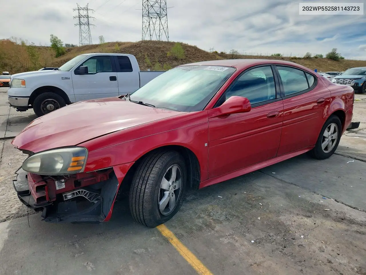 PONTIAC GRAND PRIX 2008, VIN 2G2WP552581143723