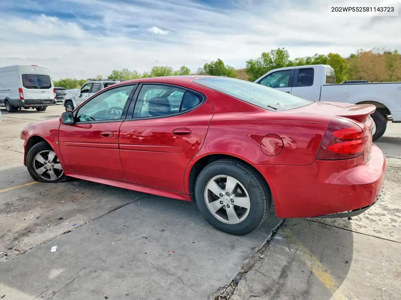 2008 PONTIAC GRAND PRIX VIN 2G2WP552581143723 — фото 2