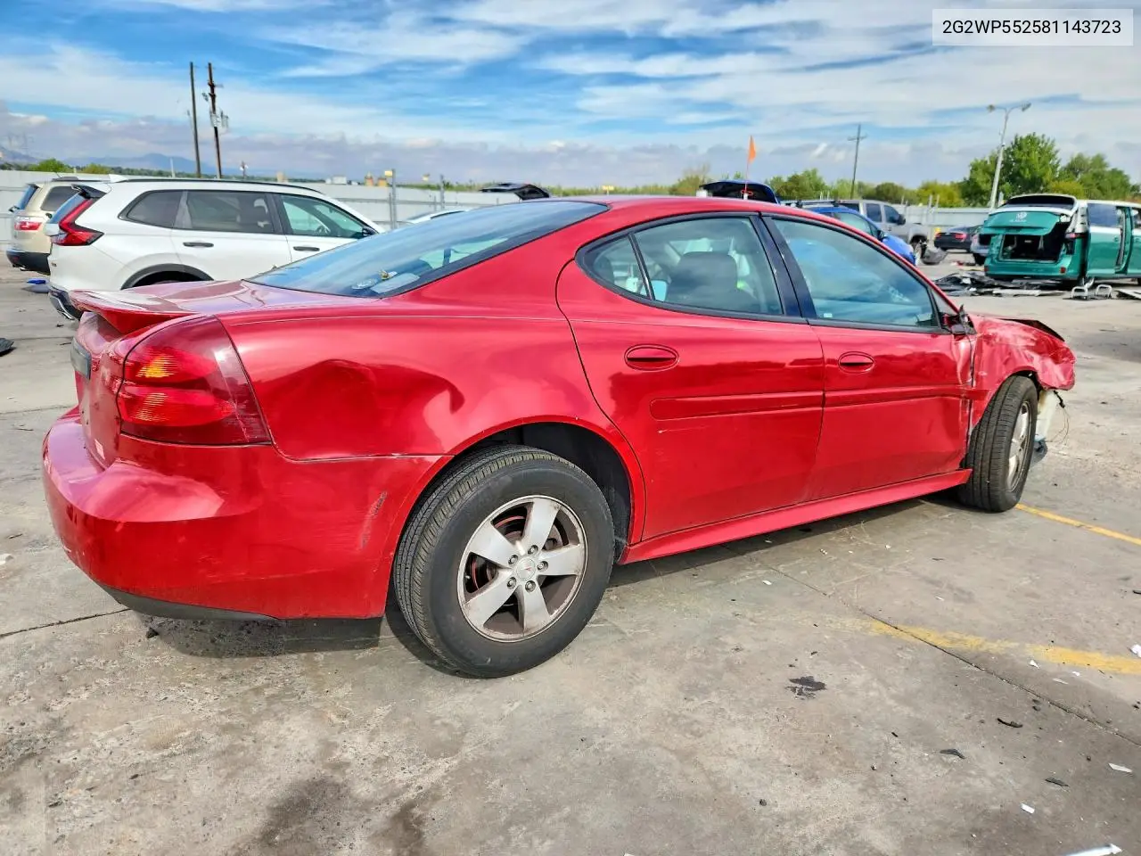 2008 PONTIAC GRAND PRIX VIN 2G2WP552581143723 — фото 3
